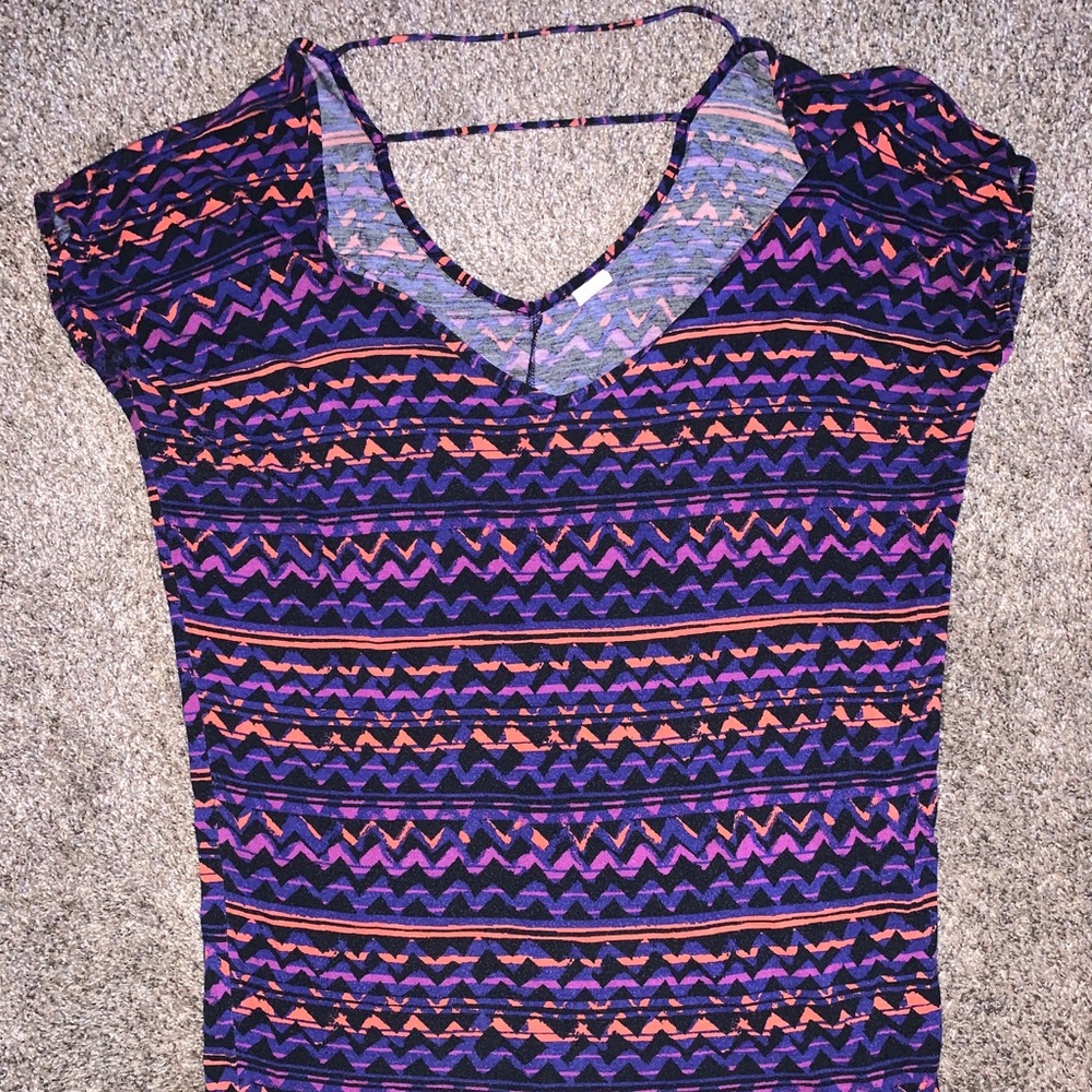 Purple pattern top